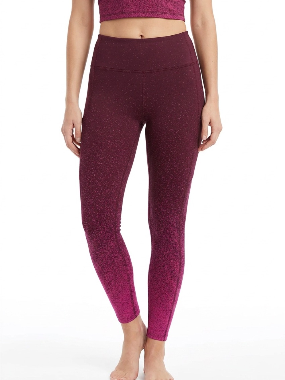 Talbots XL Winter Burgundy Speckled Leggings Pristine Condition